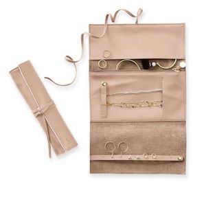 Mark & Graham Leather Jewelry Roll Up Case